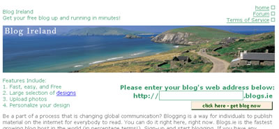 Blog IrelandTOP�y�[�W�摜